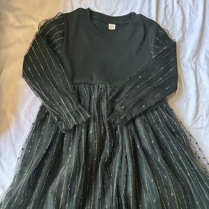 Black and gold Striped Dress
